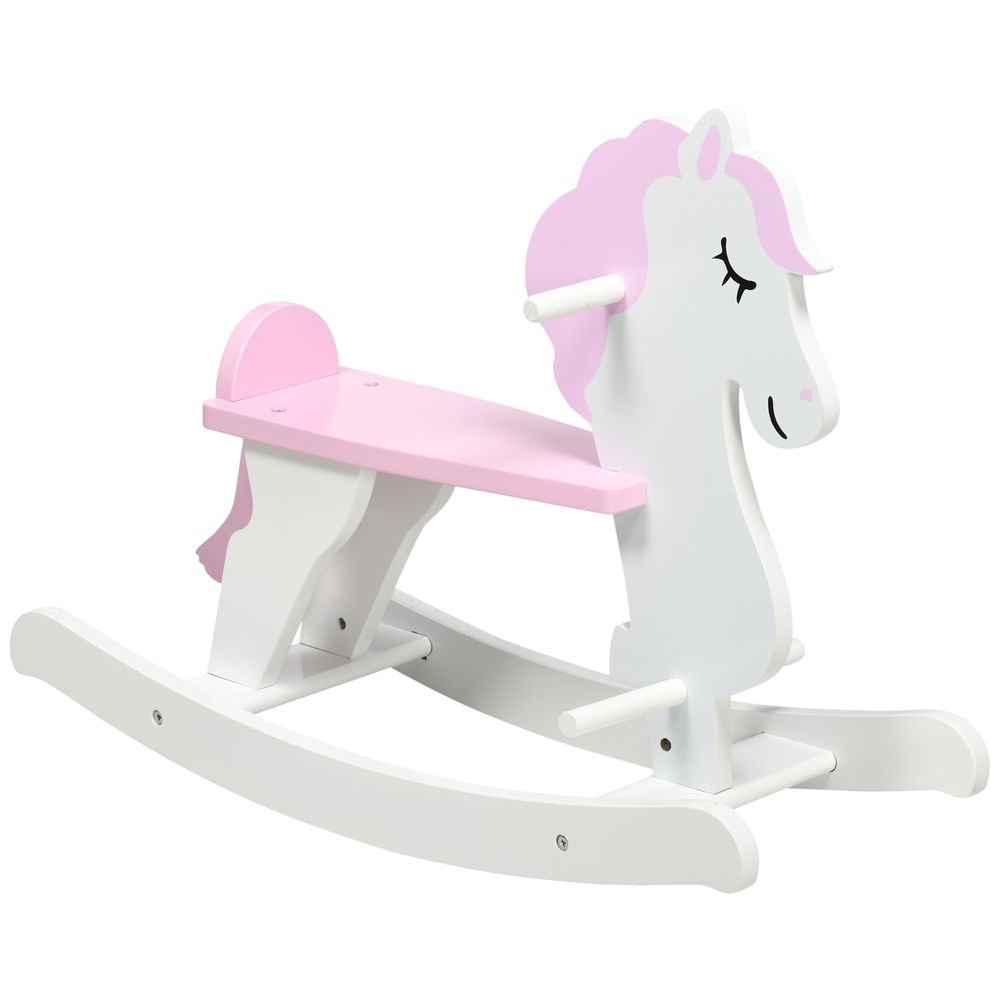 Wooden Rocking Horse Pink