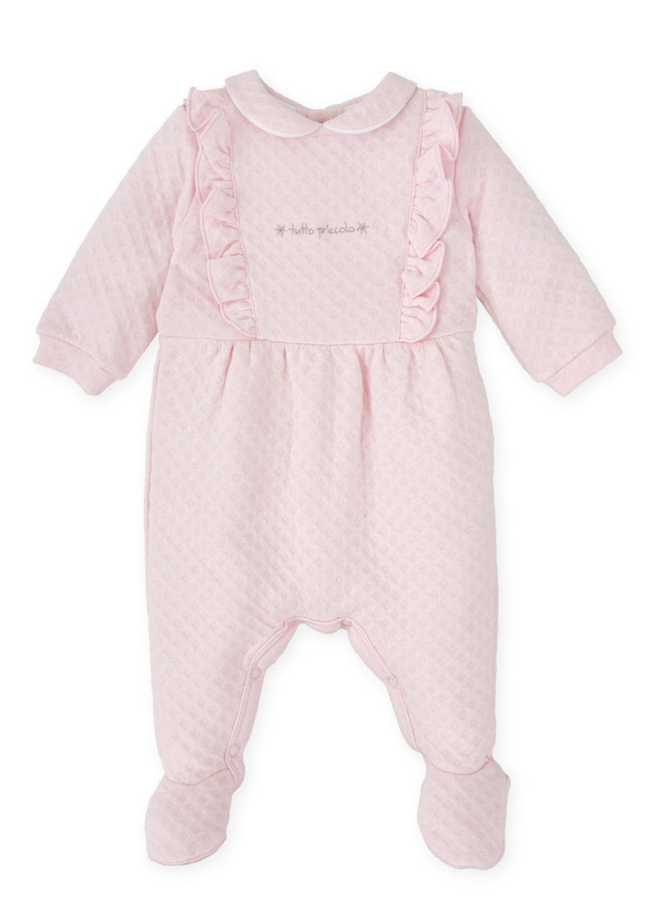 Tutto Pink Quilted Babygrow with Frill Detail Box Set 2414