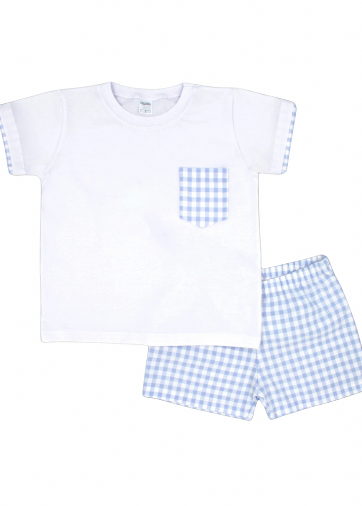 RAPIFE Blue/White Checked Short Set 4450