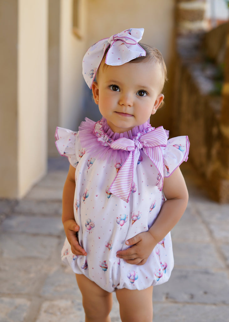 Babine Balloon Print Bubble Romper - 2622152 | Little Angels