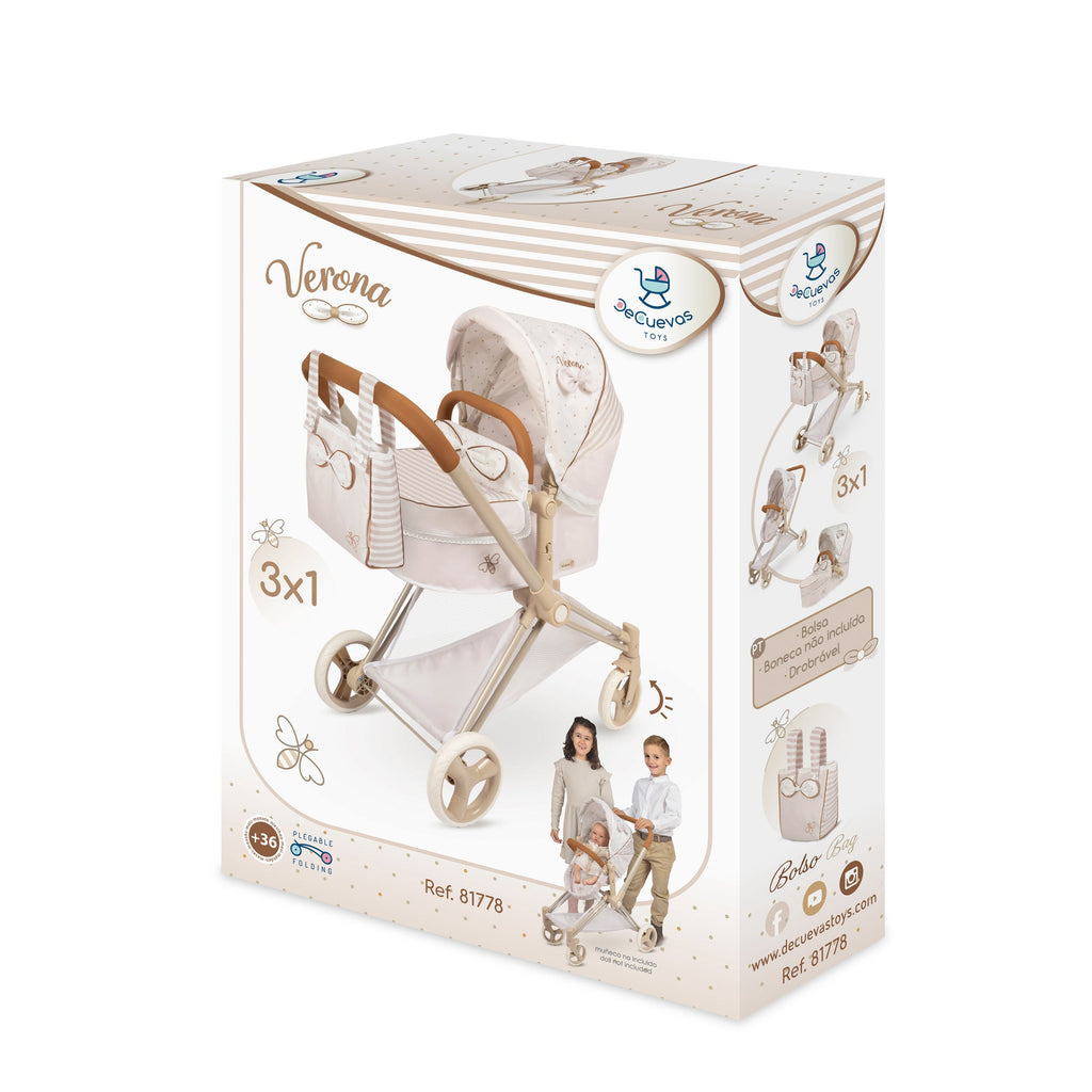 Decuevas 3in1 Doll Pram, Stroller & Cot - Verona Collection | Little ...