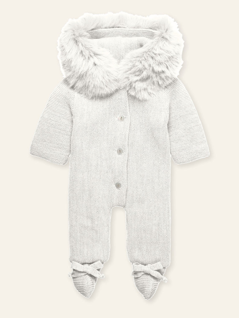 Mac Ilusión Ivory Faux Fur Pram Suit 25 (PRE ORDER)