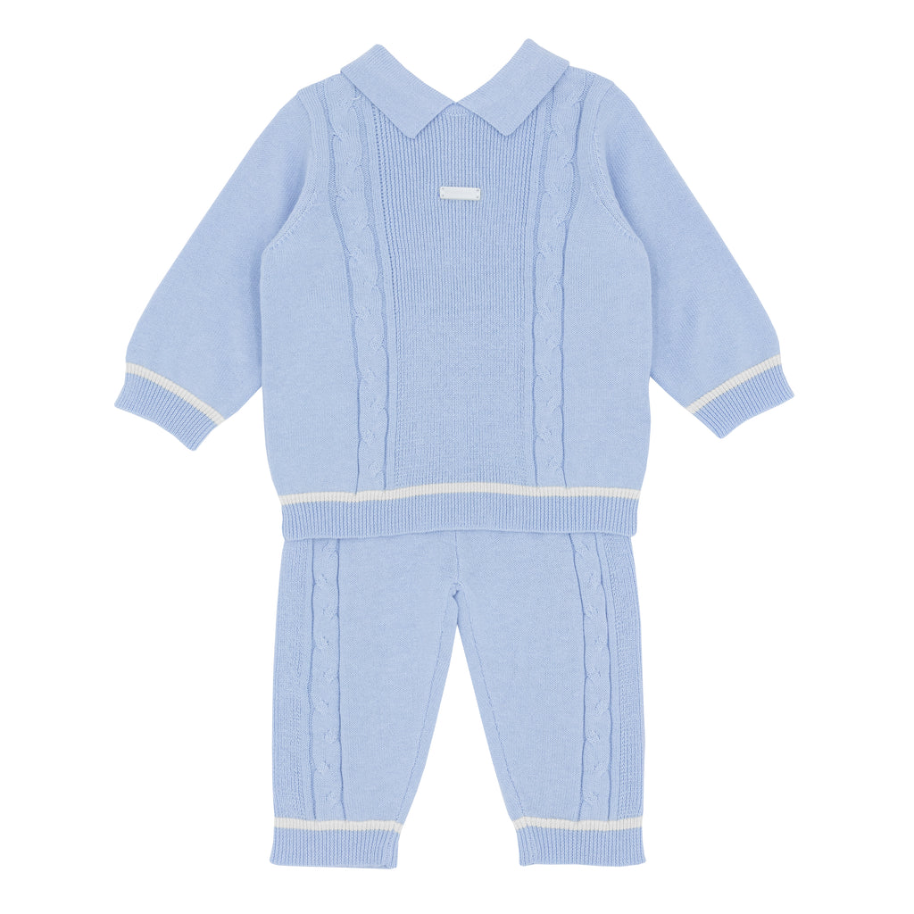 Blues Baby Blue Knitted Trouser Set 2108 (PRE ORDER)