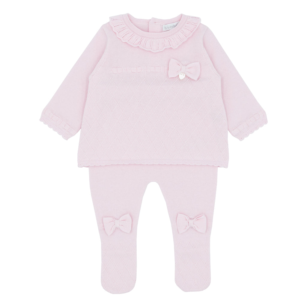 Blues Baby Pink Knitted 2 Piece Set 2144 (PRE ORDER)