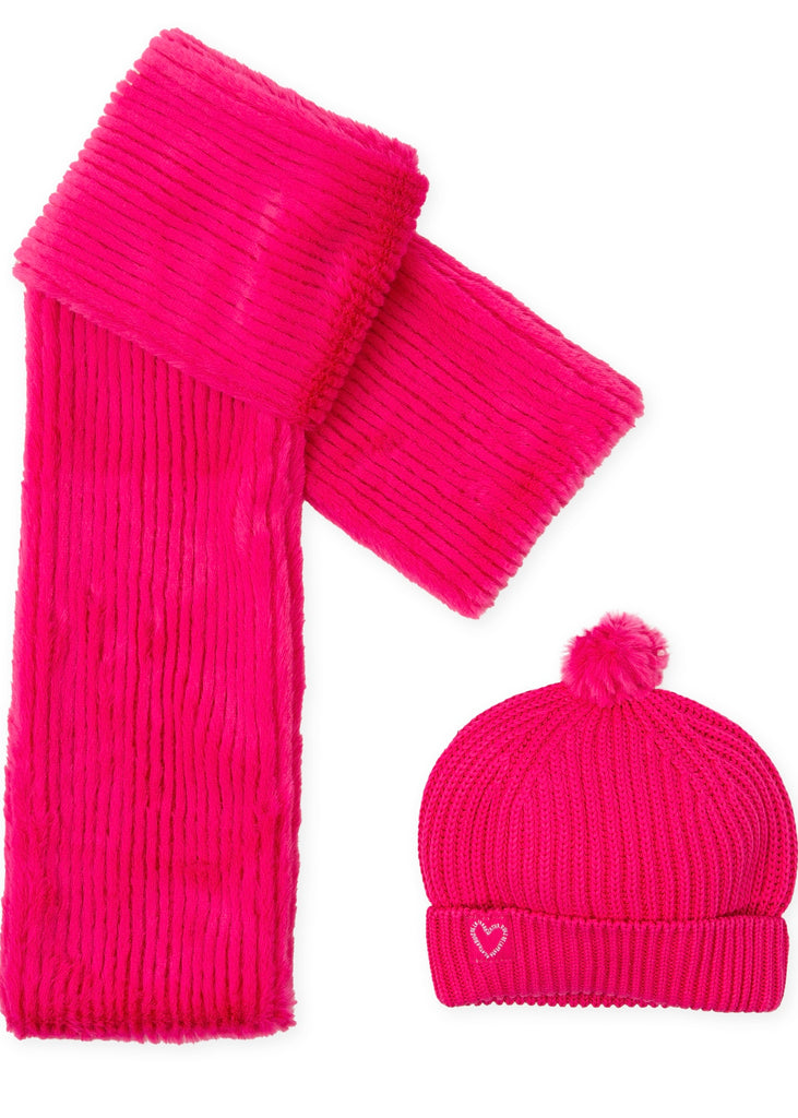 AGATHA Hat & Scarf Set FUSCHIA 9822