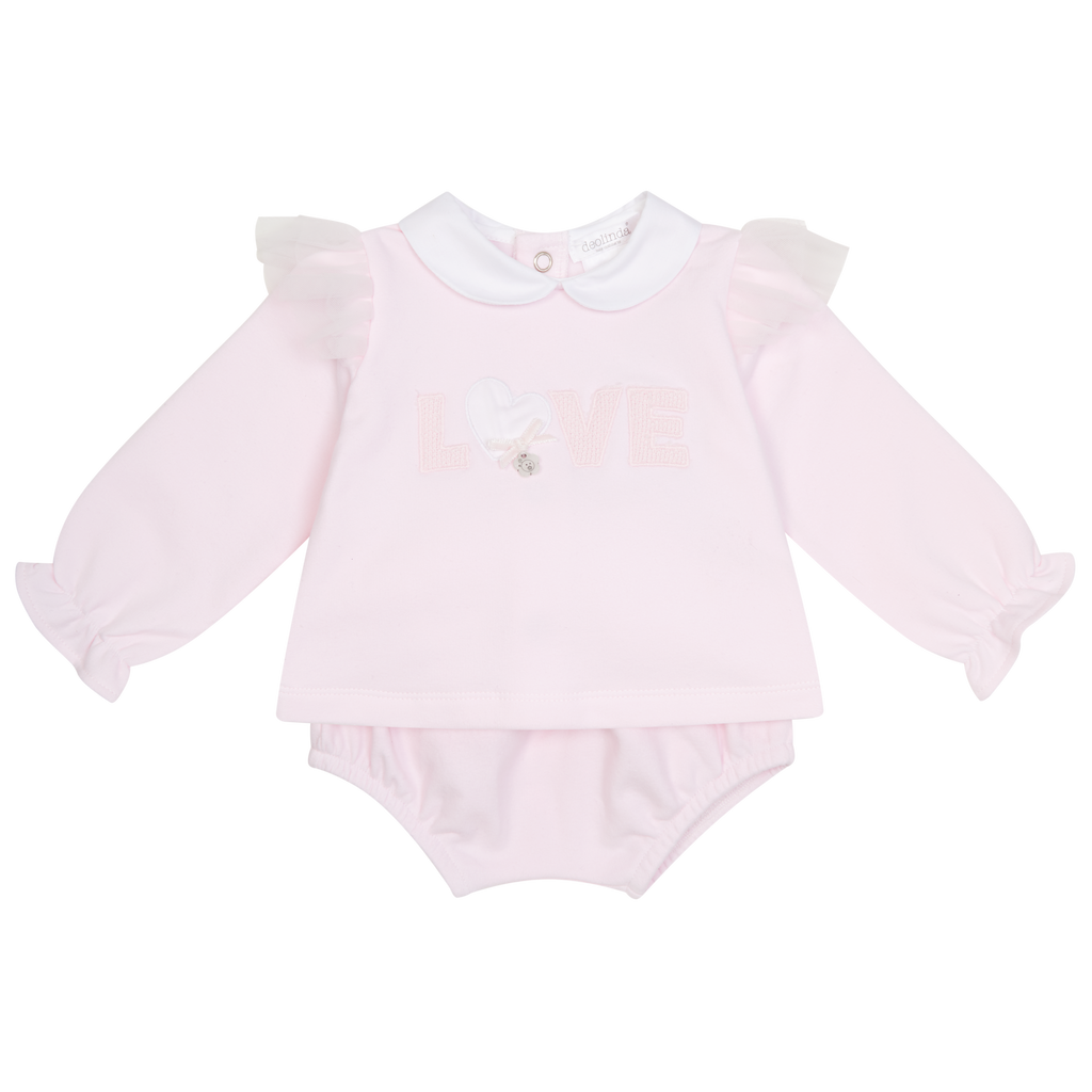 DEOLINDA Pink LOVE Jam Pants Set 25708