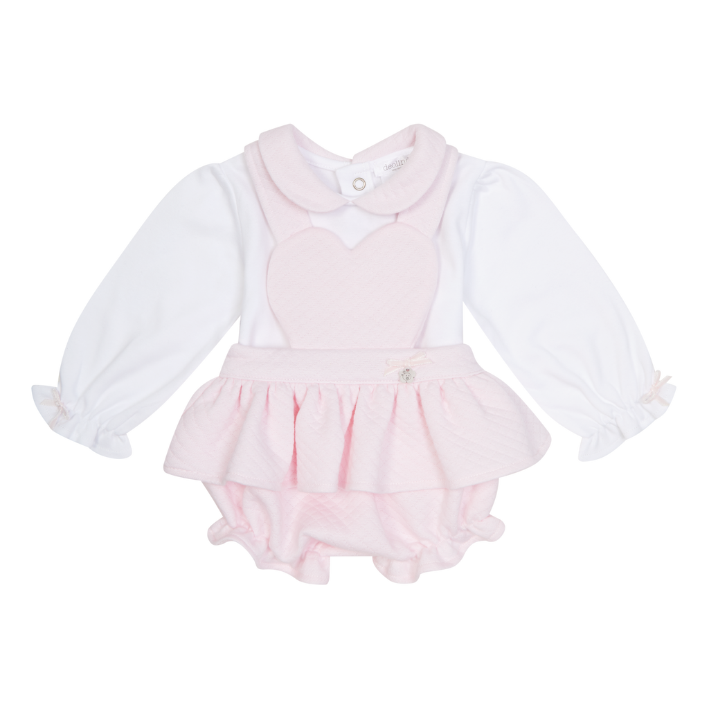 DEOLINDA Pink & White Heart Bidden Brace Set 25711