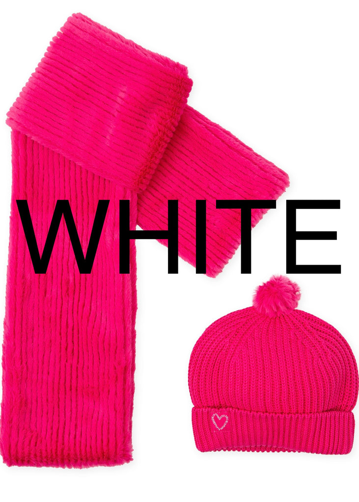 AGATHA Hat & Scarf Set WHITE 9822