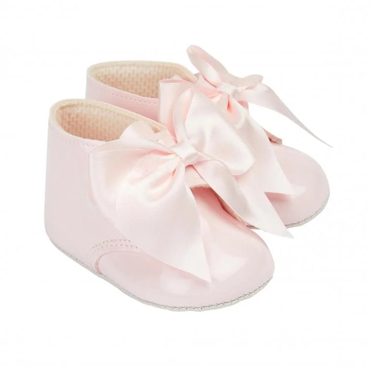 BAYPODS Pink Soft Sole Ribbon Boots