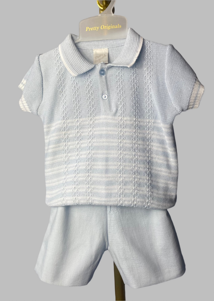 PRETTY ORIGINALS Blue Short Set 5186