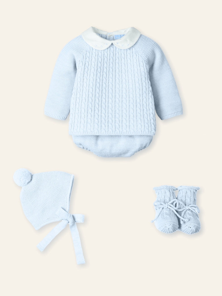 Mac Ilusión Blue Jam Pants, Hat & Booties Set 9830 (PRE-ORDER)