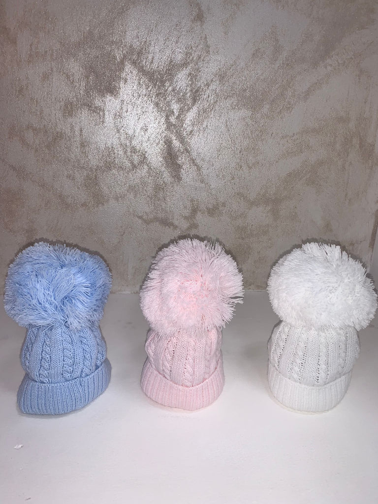 NEWBORN Hats - Pink/Blue/White